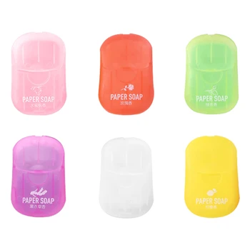 

120pcs Camping Bath Disposable Flakes Kitchen Sheets Foaming Soap Paper Mini Travel Portable Scented With Box Hiking Outdoor