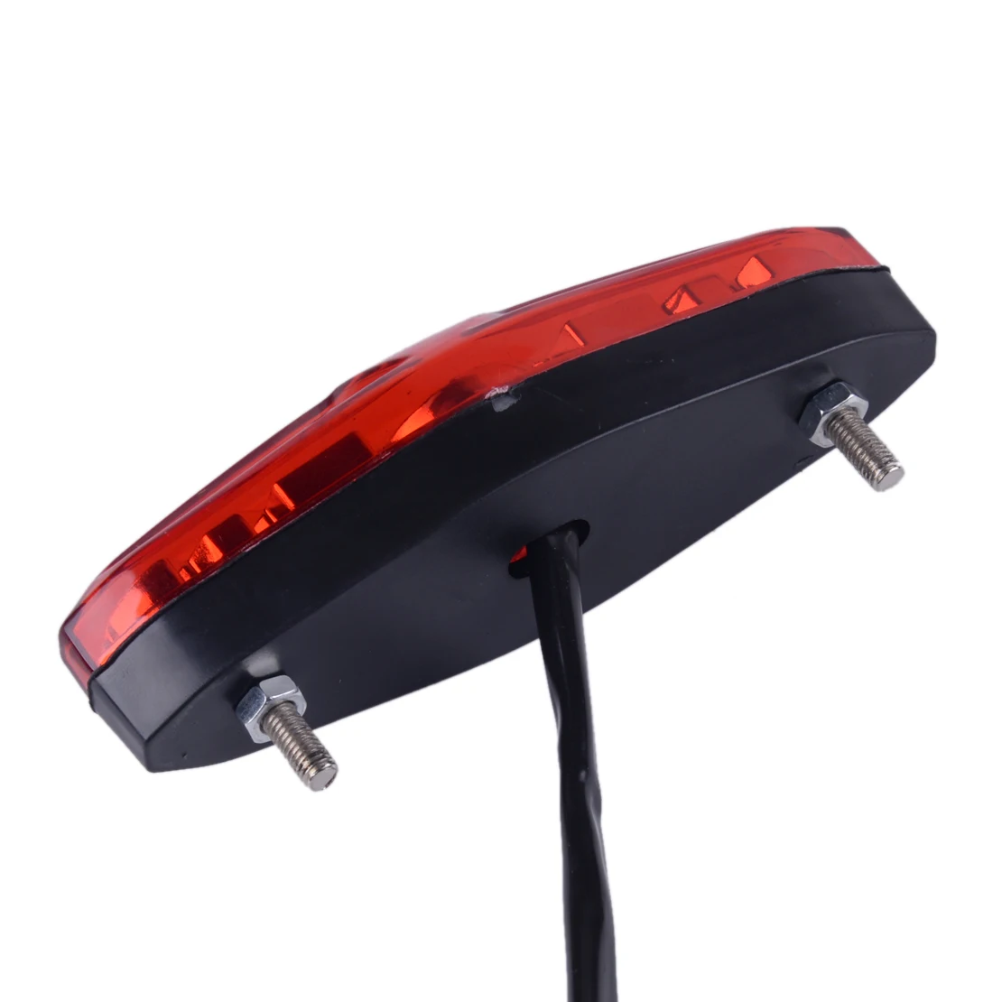 DWCX Универсальный ABS Красный 12V 0.09A 3000K 15 Светодиодный мотоцикла ATV Байк скутер Стоп Хвост светильник задний фонарь
