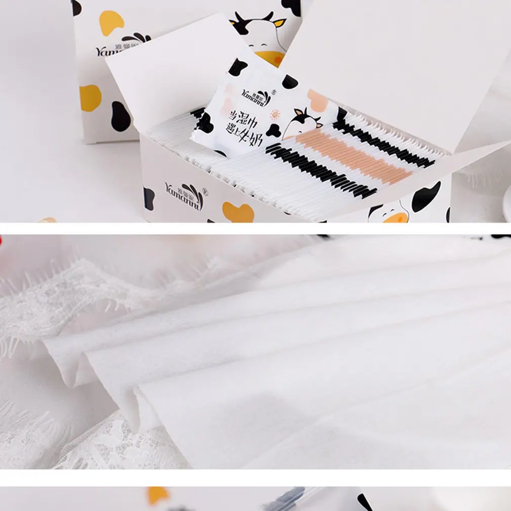 50 шт./кор. одночиповый молочный белый Влажный протрите влажное полотенце