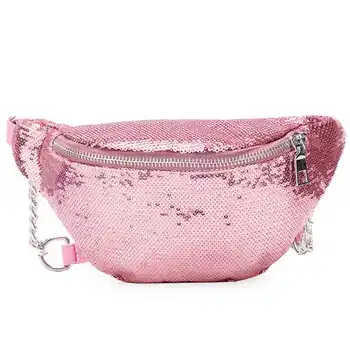 

Women Sequin Fanny Pack Fashion Female Waist Bag New Chest Pouch Shoulder Bag Glitter Belts Bags Waist Packs