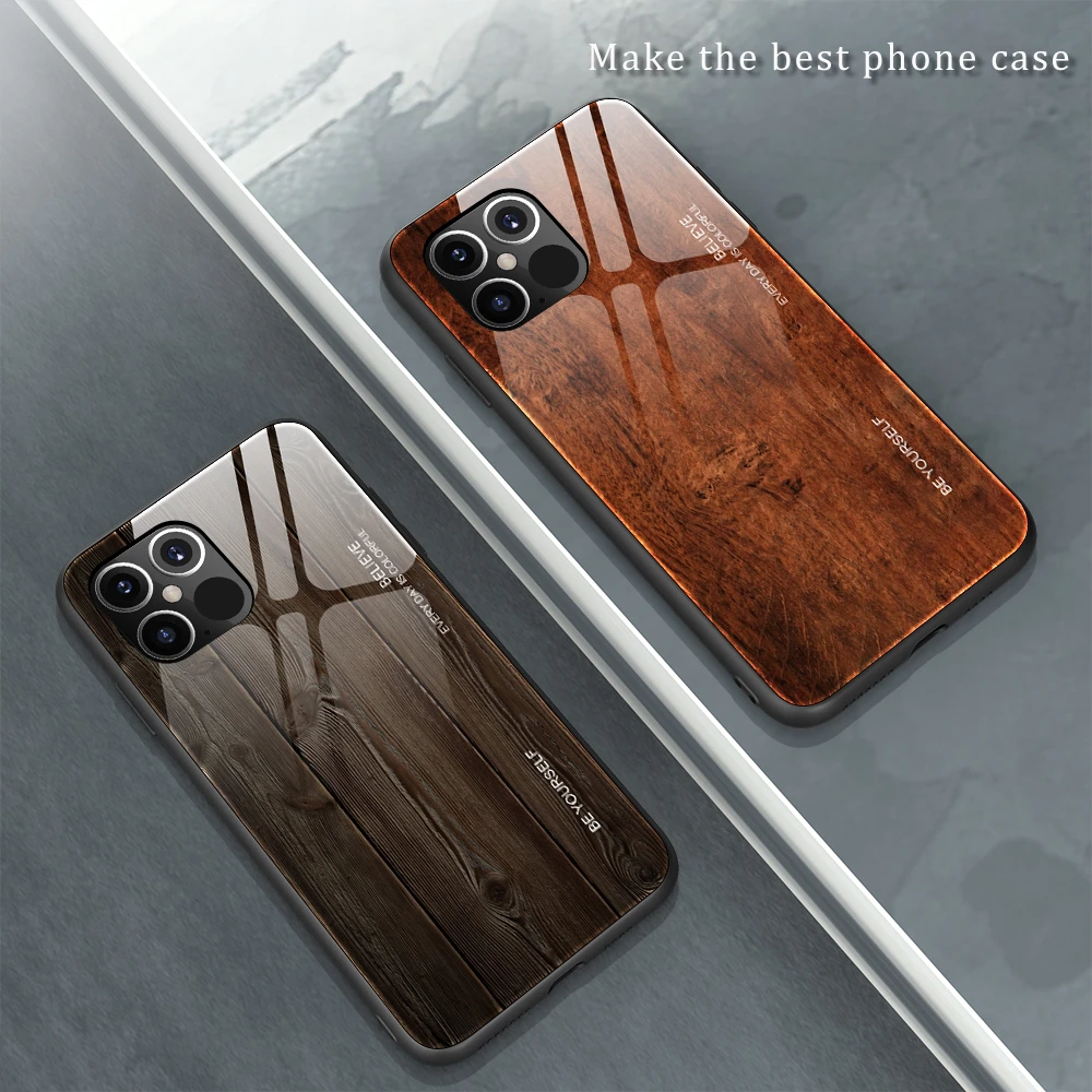 iphone 13 case clear Wood Grain Phone Case For iPhone 11 12 13 Pro Max 12 Mini SE Case Tempered Glass Case For iPhone XR XS MAX X 6 6s 7 8 plus Cover iphone 13 leather case