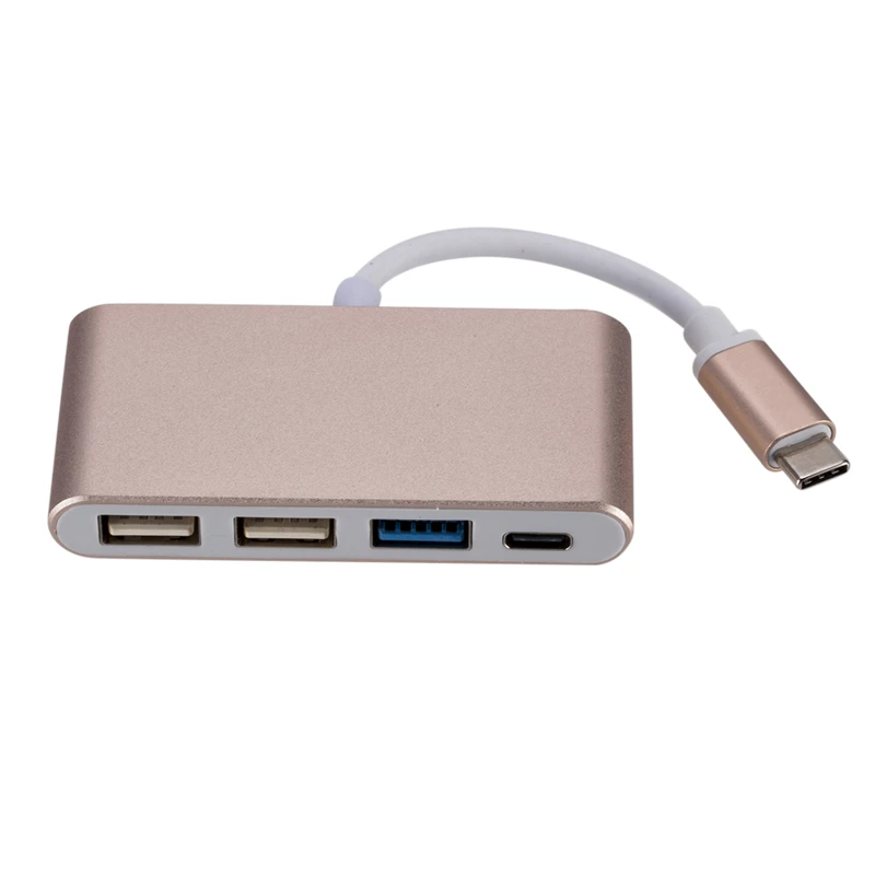 USB C концентратор для MacBook Air 13 адаптер type C-1x USB 3,0+ 2x USB 2,0 с PD зарядным портом 4 порта Высокоскоростной USB C концентратор разветвитель