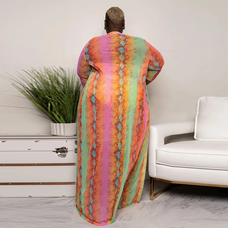 Комплект размера плюс XL-5XL, с принтом змеиной кожи, длинный кардиган с длинным рукавом+ без бретелек+ шорты, комплект из 3 предметов, осенняя женская повседневная одежда