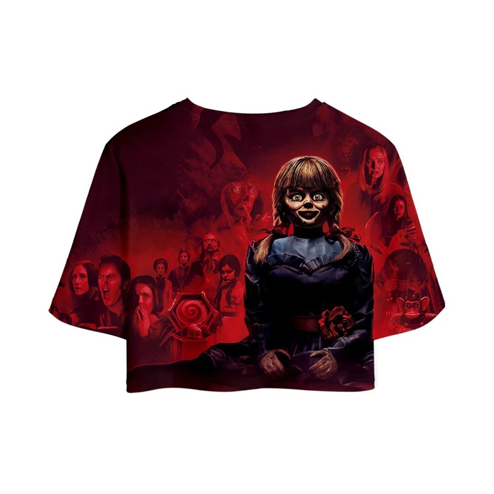 1 комплект Annabelle поставляется дома, костюмы для косплея, футболка, короткие штаны, модные женские летние спортивные костюмы в стиле хип-хоп