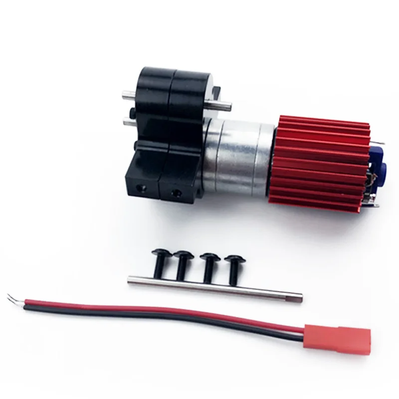 Comprar 370 Motor cepillado + caja de engranajes de disipador de calor de aleación con engranajes de acero para WPL Henglong C14 C24 B14 B24 B16 B36 4X4 6X6 piezas mejoradas