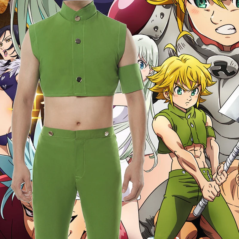 神々のアニメコミック七大罪怒りコスプレ衣装meliodasドラゴンの罪の怒りコスプレ衣装グリーンスーツ Aliexpress ノベルティ 特殊用途