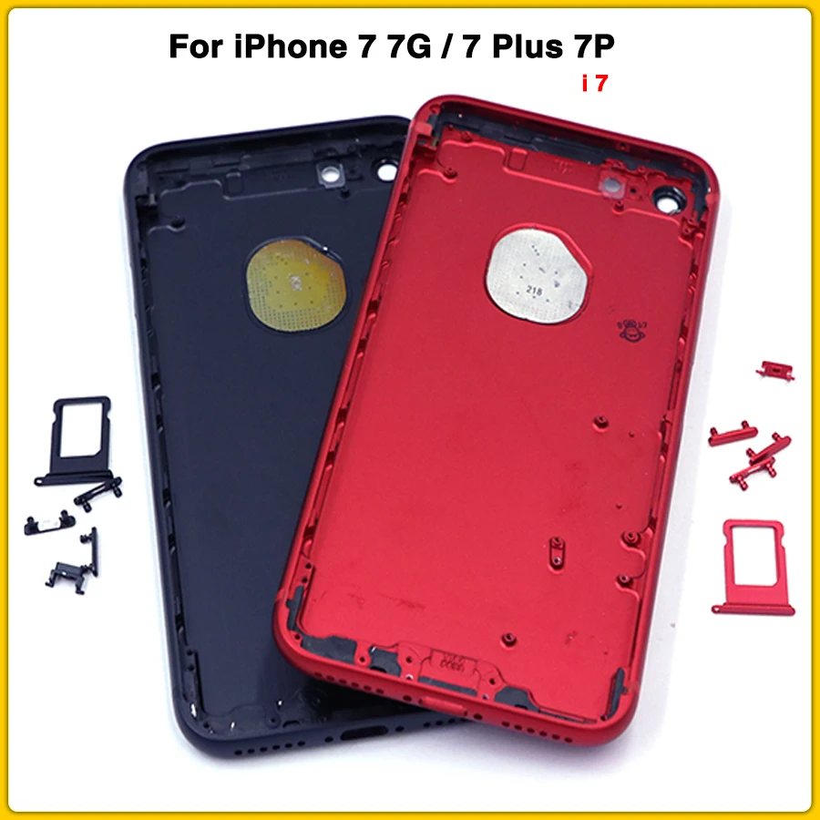 Чехол с полным корпусом без гибкого кабеля для iPhone 7, 7G, 7 Plus, 7 P, задняя крышка для батареи, задняя крышка для двери+ средняя рамка+ sim-карта