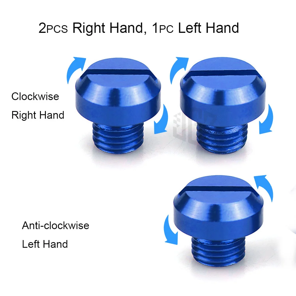 3pcs Motorcycle M10*1.25 CNC Mirrors Hole Plug Screws Caps Cover Bolts For Kawasaki Z400 Z650 Z750 Z800 Z900 Z1000 Accessories