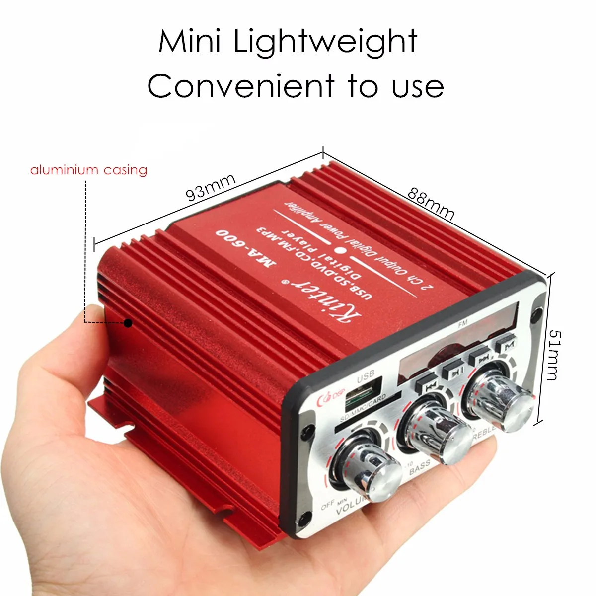 2CH ЖК-дисплей Hi-Fi стерео автомобильный усилитель домашний маленький усилитель мощности пульт дистанционного управления автомобильный аудио усилитель мотоциклетный усилитель