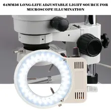 Микромикроскоп кольцевой светильник регулируемый 56 светодиодный осветитель для стерео микроскопа для промышленности стерео микроскоп AV100~ 240 В