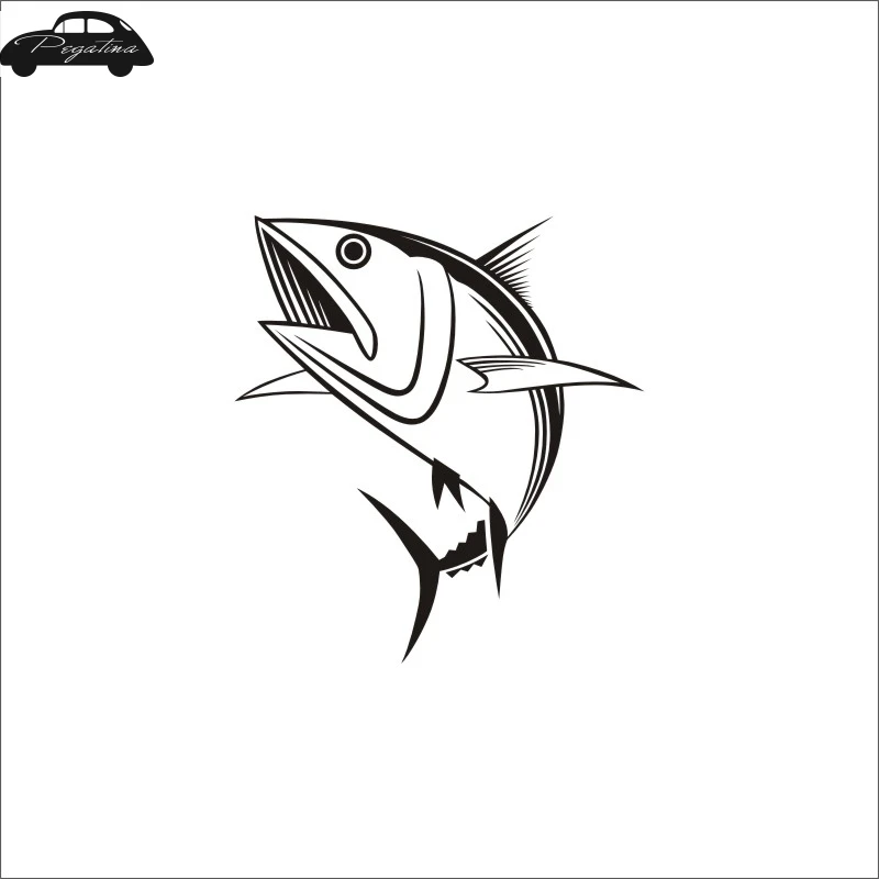 Pegatina Tuna Fish Thunnus Thynnus Car Decal Calamar Posters Boat Decals Decor Mural Wall Sticker Angling Hooks Shop Vinyl