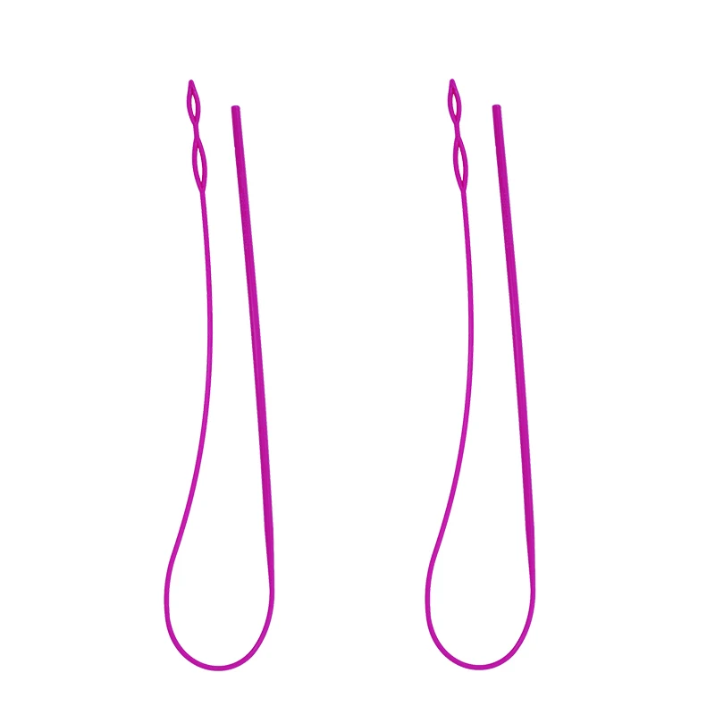 2Pcs Rose red LMDZ, 2 шт., пластмассовый Нитевдеватель, цитируемые зажимы, эластичный пояс, ношение веревки, инструмент для плетения, сумка, обертывание, веревка, аксессуары для шитья - Цвет: 2Pcs Rose red