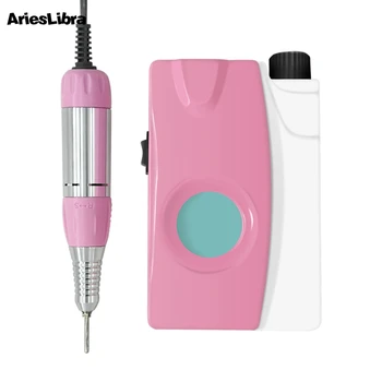 

AriesLibra Portable Electric Nail Drill Machine 25000RPM Rechargeable Manicure Pedicure Machine Nail File Nail Art Tool Set