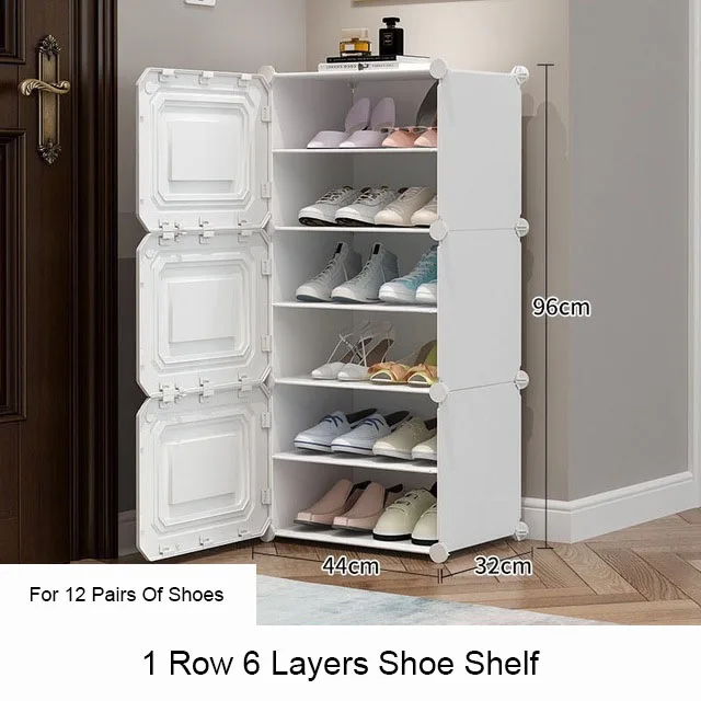 Large Shoe Rack Large Capacity Boot Storage 12 Cube Organizer Modular DIY  Plastic 6 Tier 24-96 Pairs of Shoe Tower Cabinet - AliExpress