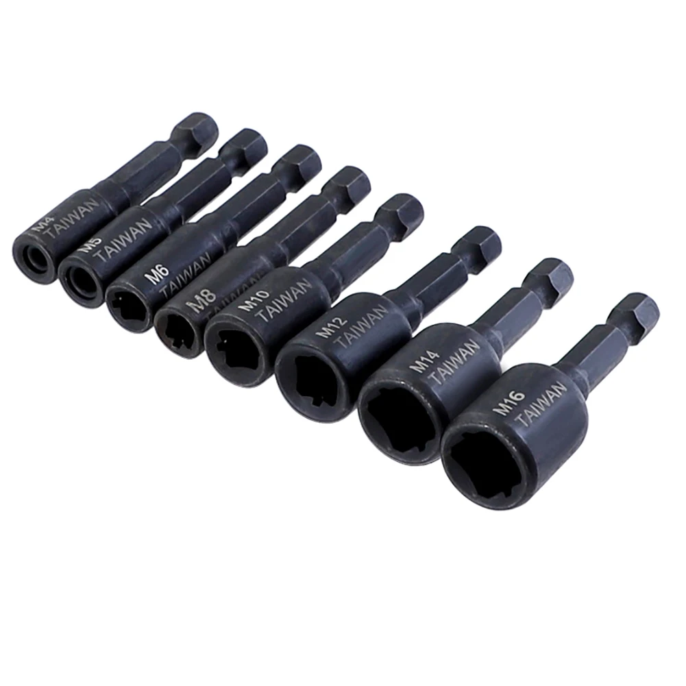 8 Pcs Socket Adapter Alloy Steel Collet Wrench Kit 1/4 Inch Shank Hex Shank Driver Tap Adapter M4-M16 Machine Tap Se26 8 Pcs Socket Adapter Alloy Steel Collet Wrench Kit 1/4 Inch Shank Hex Shank Driver Tap Adapter M4-M16 Machine Tap Se26