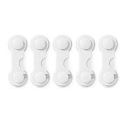 Verrous de sécurité pour enfants, 5 pièces, verrouillage de sécurité pour tiroir de bébé, armoire de Protection pour réfrigérateur, boucle de verrouillage Anti pincement 