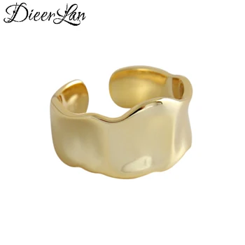 

New 925 Sterling Silver Glossy Smooth Chains Rings For Women Adjustable Size Finger Rings Girls Party Wedding Jewelry