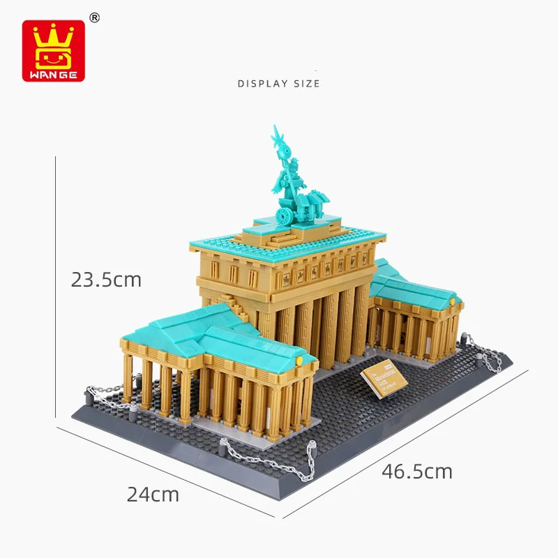 Город создатели улица вид знаменитый Бранденбург ворота в Берлинском Германии строительные блоки модель кирпичи игрушки подарок