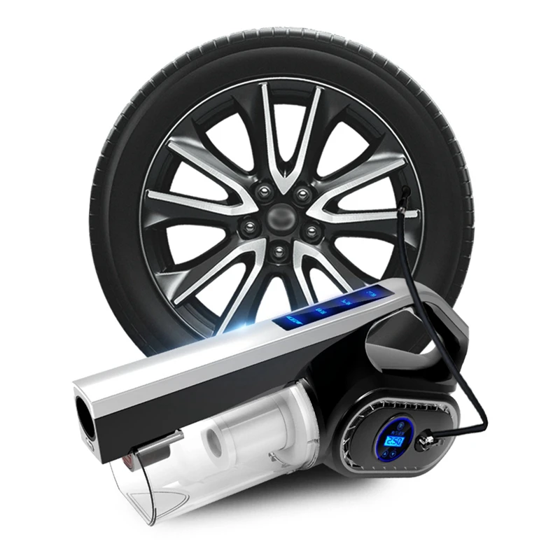  Multi-Function Portable Car Vacuum Cleaner Dc12V 120W Lcd Digital Display Auto Inflatable Pump Air 