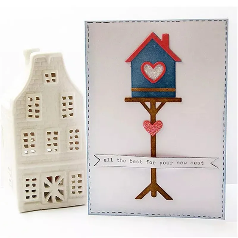 

Eastshape Birdhouse Dies Metal Cutting Dies for Card Making Scrapbooking Making Embossing Cuts Stencil Craft New 2019 for Dies