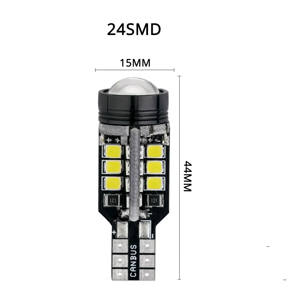 T15 921 автомобильные светодиоды Canbus резервный свет задний стоп-сигнал W16W WY16W 2835 Чип без ошибок габаритные огни авто лампа Поворотная сигнальная лампа - Испускаемый цвет: 24SMD