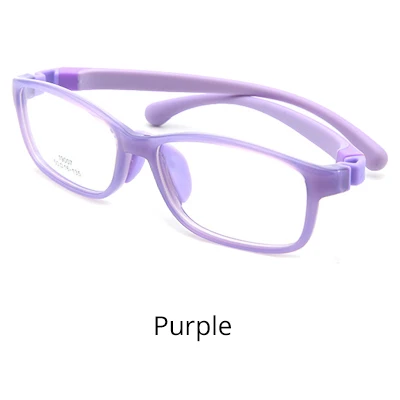 Purple Ralferty качественная рамка для детских очков для класса, корректирующие очки при близорукости, Детские квадратные съемные оправы для очков K19007 - Цвет оправы: Purple