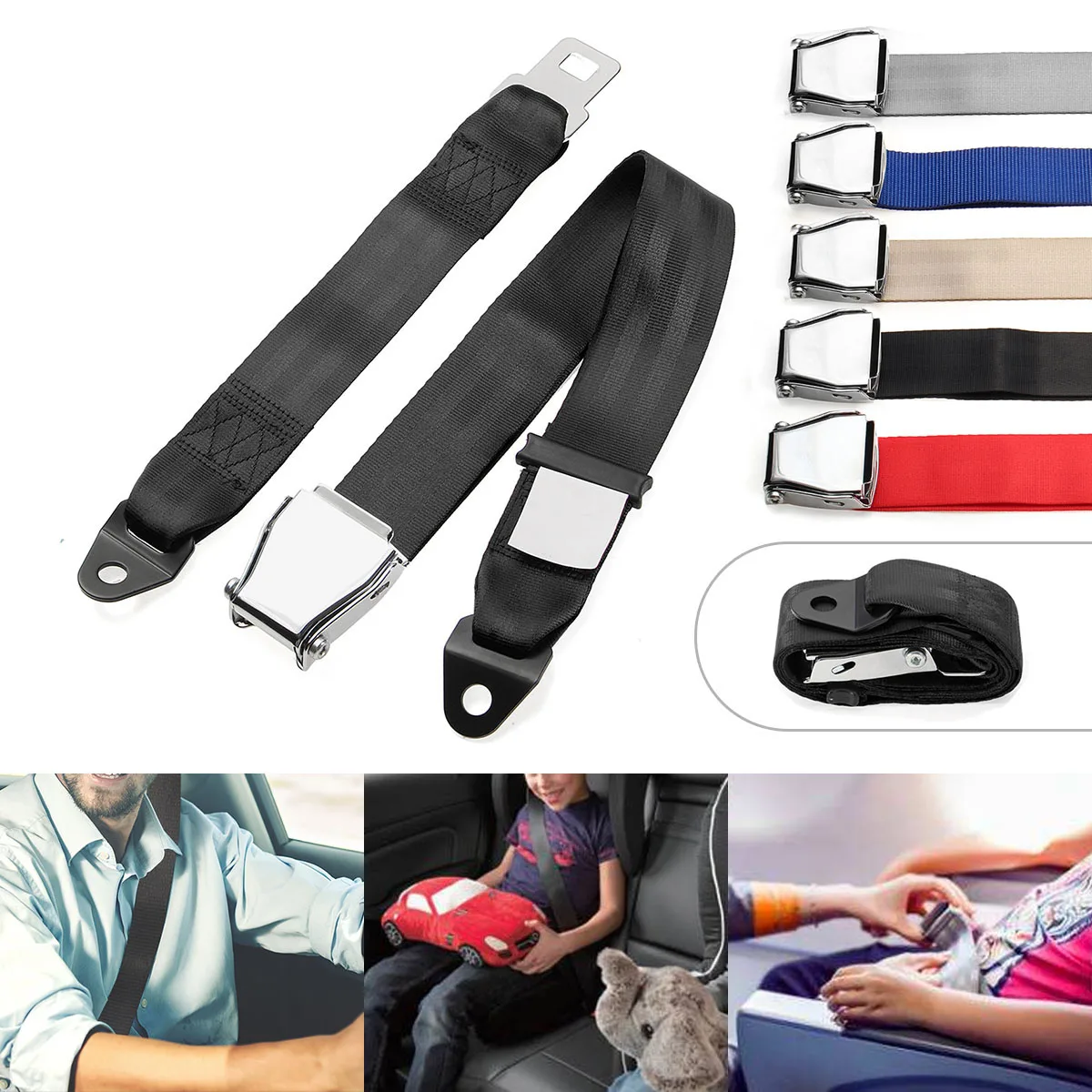 Универсальный Регулируемый ремень безопасности для сиденья самолета 85 128 см