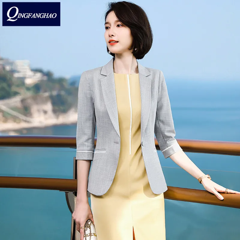 

2020 spring and autumn new casual blazer women's jacket all-match Korean style slim waist temperament suit trend