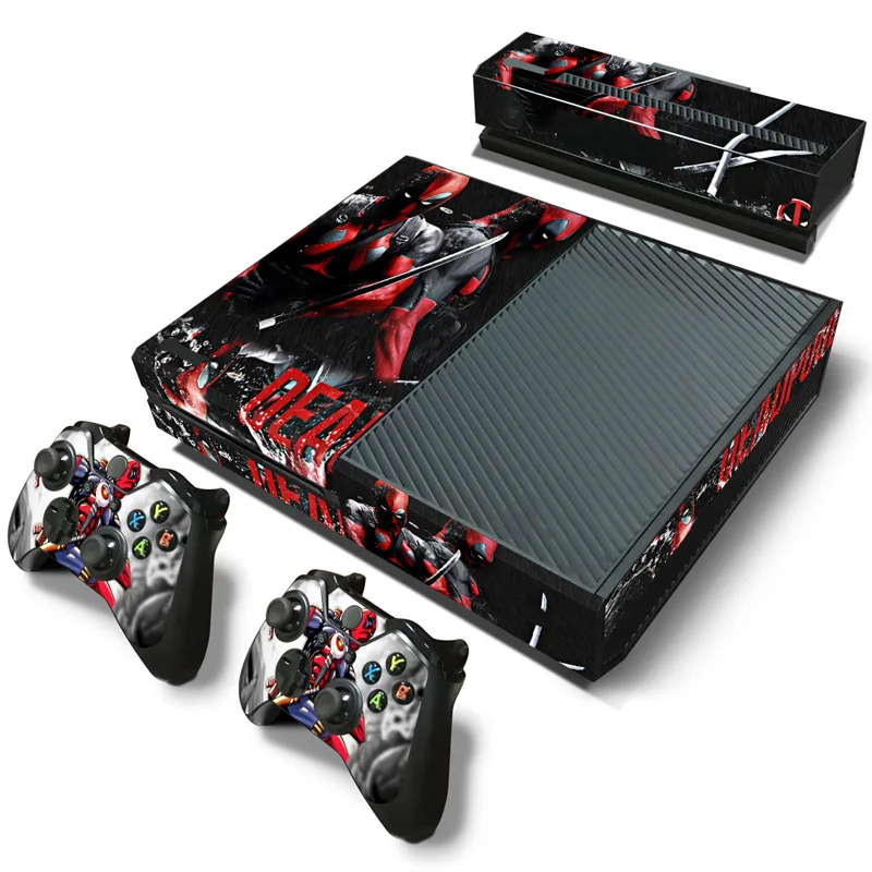 Marvel Spiderman Deadpool Sticker for XBOX ONE Skin Sticker Console and Controllers for XBOX ONE Gamepad Controller Decal 