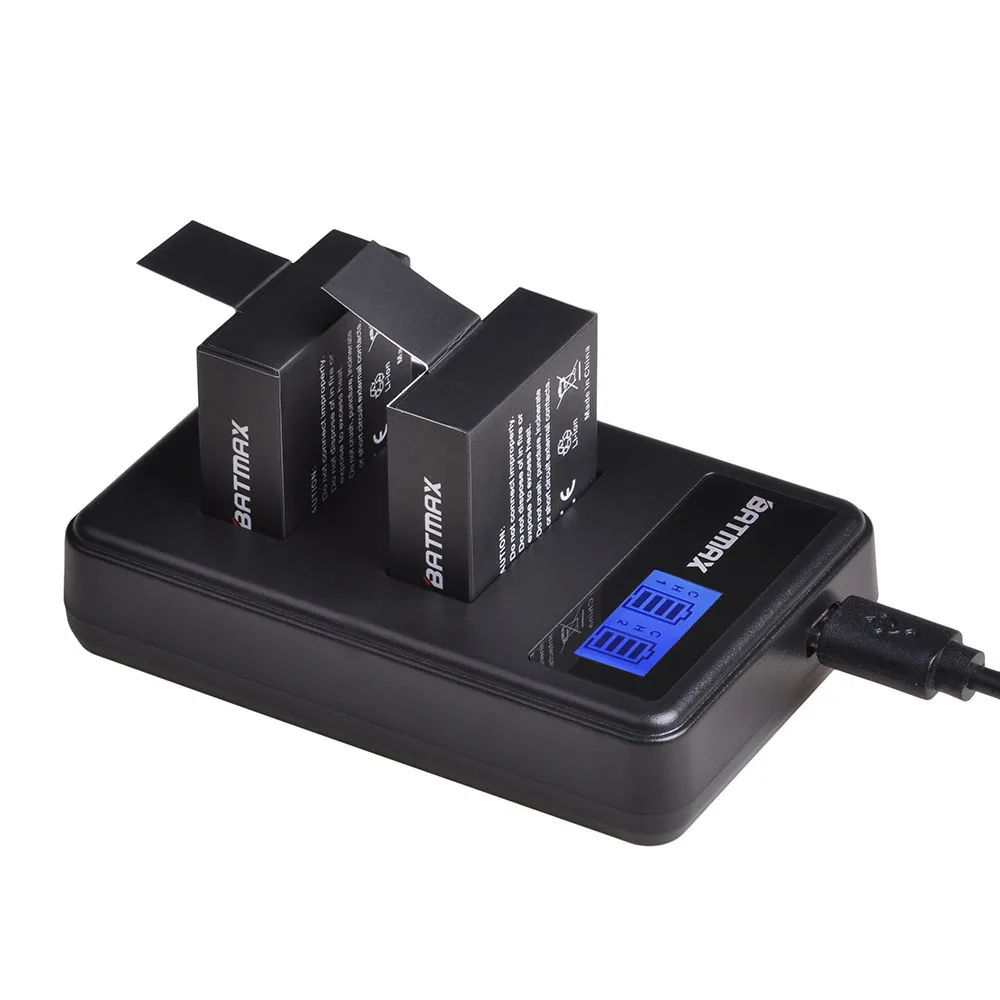 2x батареи Sjcam Sj4000 батарея+ ЖК двойной USB зарядное устройство для SJCAM Sj 4000 SJ5000 Sj5000x SJ6000 Sj7000 Sj8000 Sj9000 Wifi SJ M10