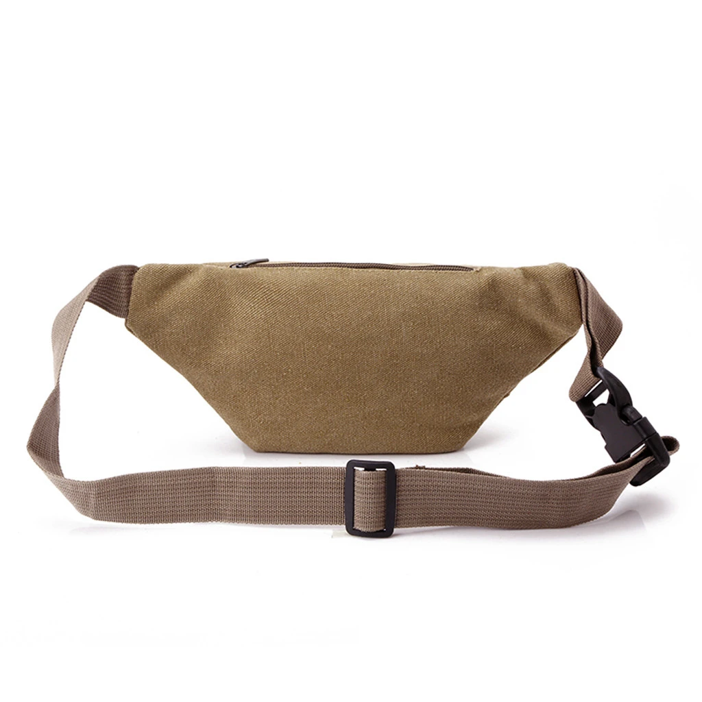 Canvas Waist Bag Unisex Neutral Outdoor Zipper Chest Bag Street Sport Fanny Pack Girl Boy Waist Belt Bags Fashion Phone 819