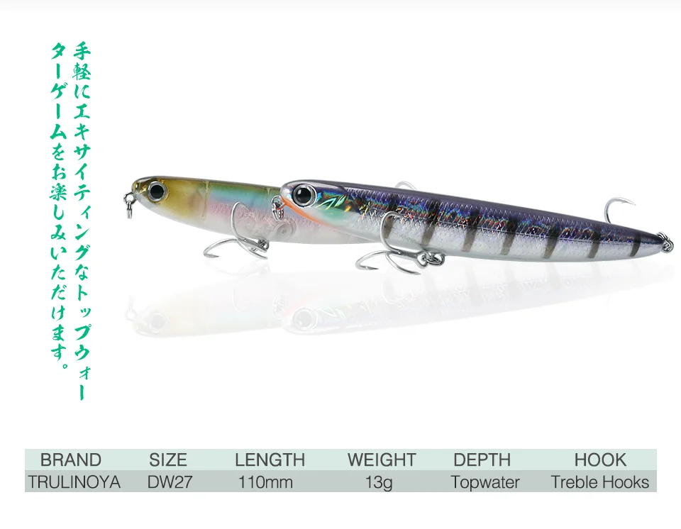 TSURINOYA Topwater приманка-карандаш 110 мм/13 г(0,46 унций) звуковые рыболовные приманки isca искусственная приманка Para Pesca Leurre Souple Peche Swimbait