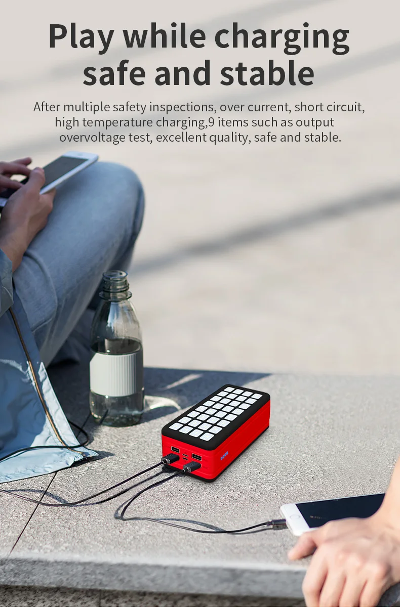 99000mAh Camping Light Solar Power Bank With Four USB Ports High Capacity Outdoor Travel Fast Charger for Iphone Xiaomi Samsung usb power bank