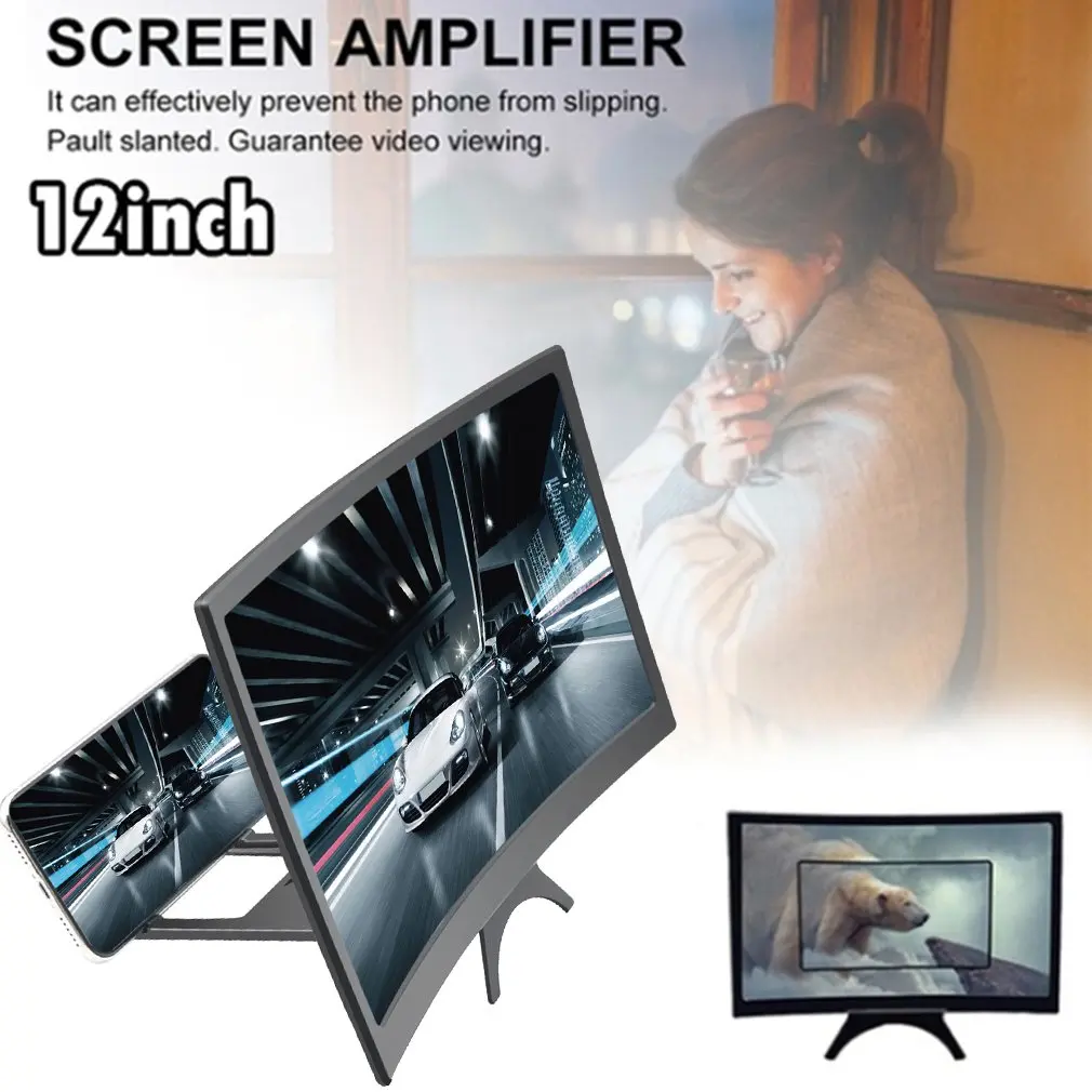 

12 Inches 3D Hd Phone Screen Magnifier Movie Video Amplifier Holder Enlarger Screen Smart Phones Magnifying Bracket