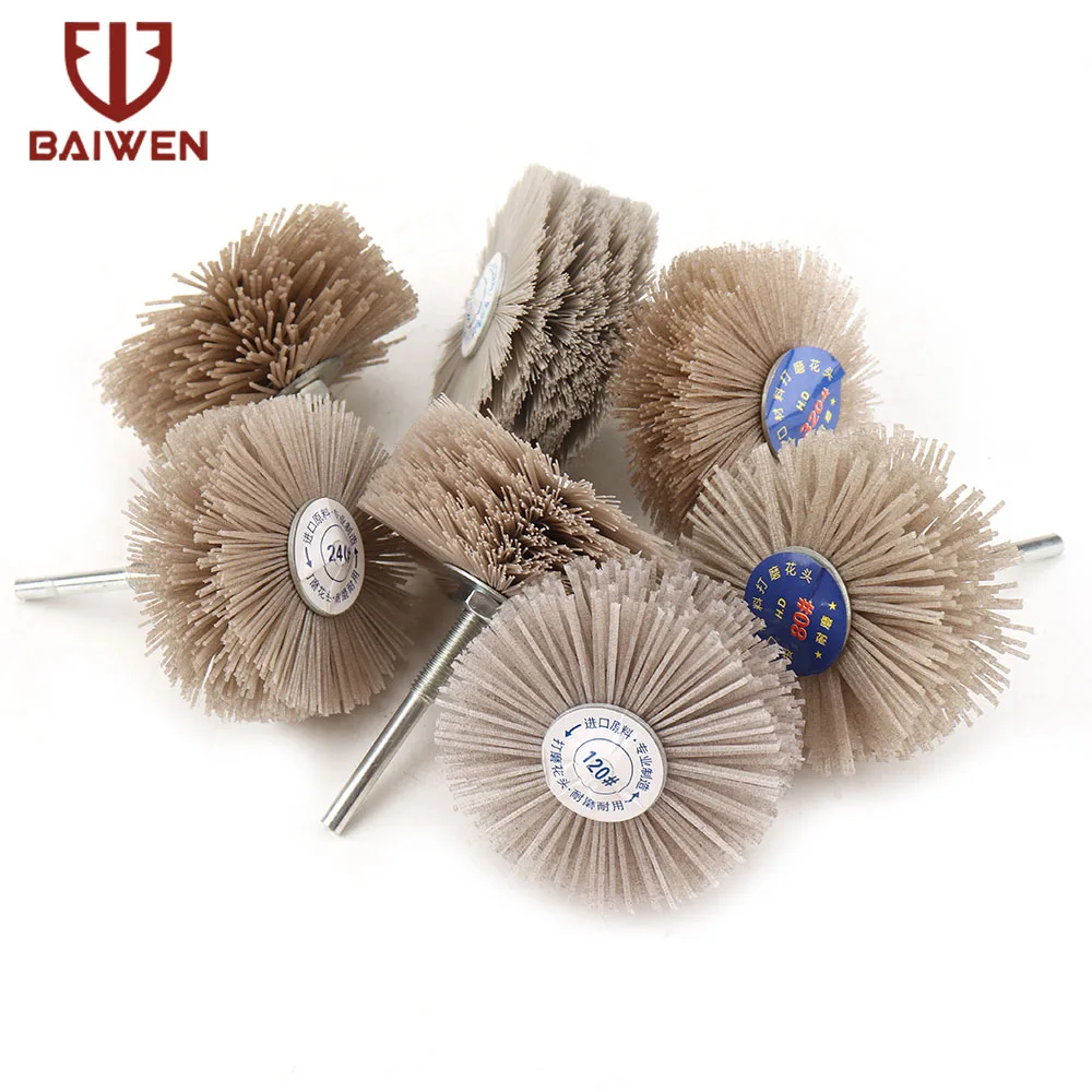 1pc Abrasive Wire Grinding Flower Head Nylon Wire Brush Deburring Grinder For Wood Furniture With 1/4'' Shank 1pc Abrasive Wire Grinding Flower Head Nylon Wire Brush Deburring Grinder For Wood Furniture With 1/4'' Shank