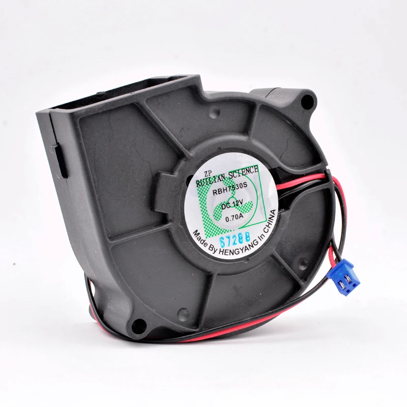 

RBH7530S 75mm 75x75x30mm DC12V 0.70A 2 lines turbo blower blower cooling fan with high air volume
