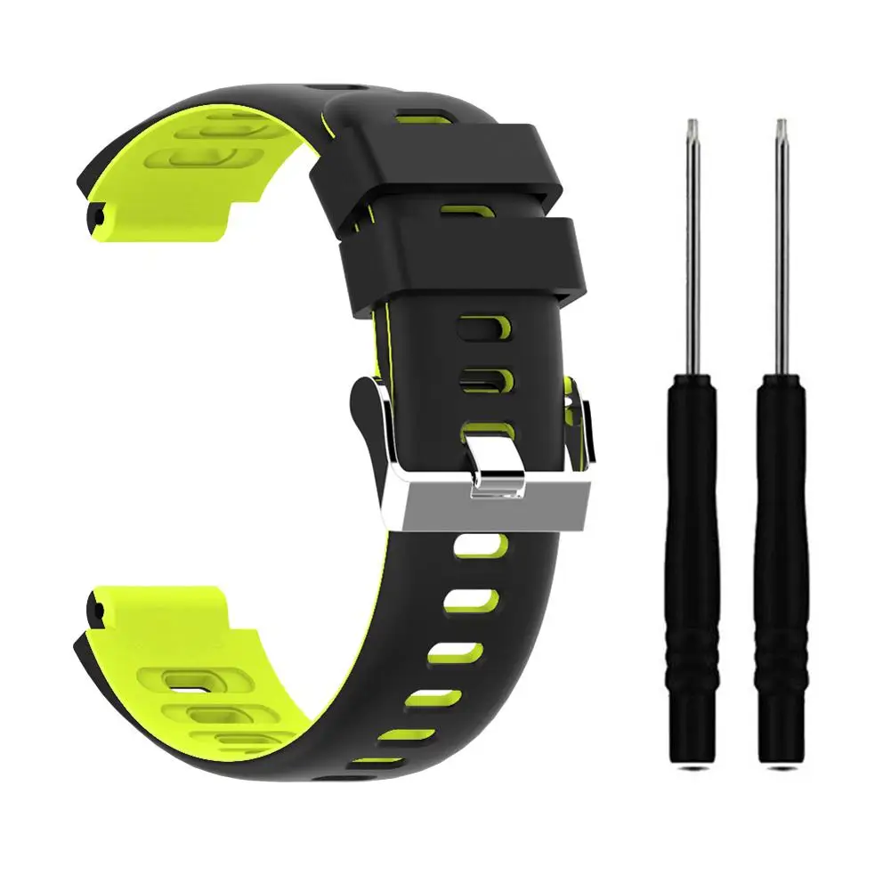 Для Garmin Forerunner 235 235Lite 220 230 620 630 735XT Смарт-часы 22 мм высококачественный мягкий силиконовый сменный ремешок# BW - Цвет: Green