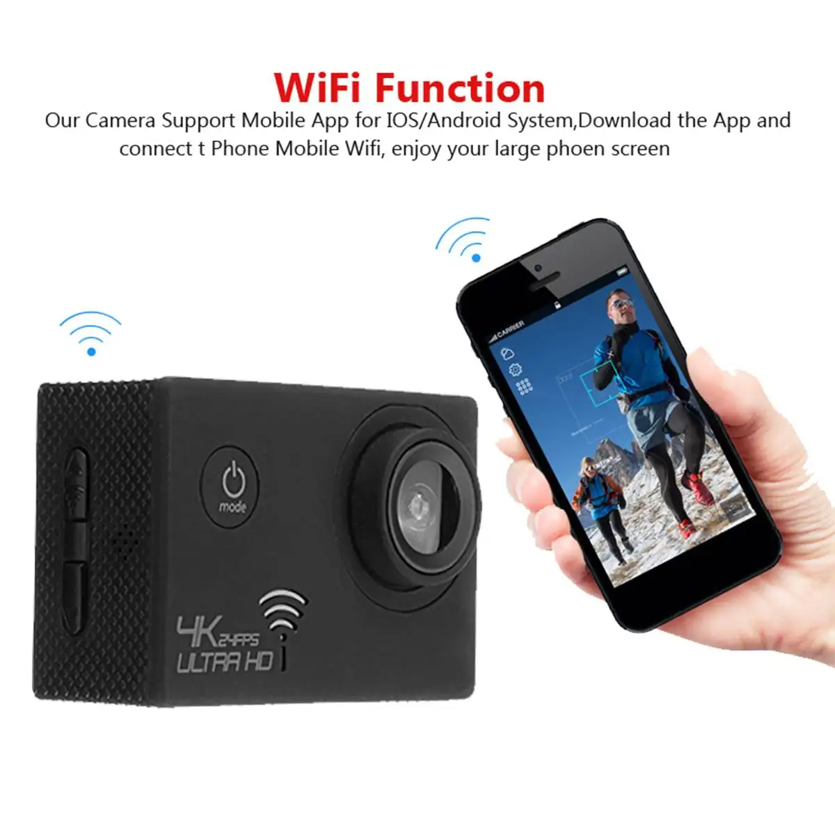 4K 16MP Full 1080P HD Wifi Sport Action Camera DVR DV Camcorder Waterproof Underwater Diving Video Helmet Cam pro Camera