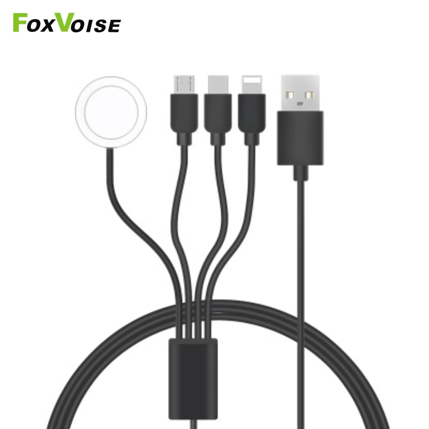 Phone Charger With Smartwatch Dock 4in1,3in1,2in1 USB Data Cable Magnetic Micro type-C Fast Charging Wire For Apple Watch iWatch