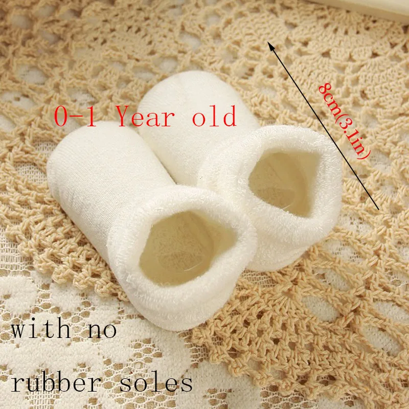 white no rubber sole 0-3Y хлопковые носки для новорожденных; сезон весна-лето; носки для маленьких мальчиков и девочек; носки для малышей; нескользящие носки-тапочки для новорожденных - Цвет: white no rubber sole