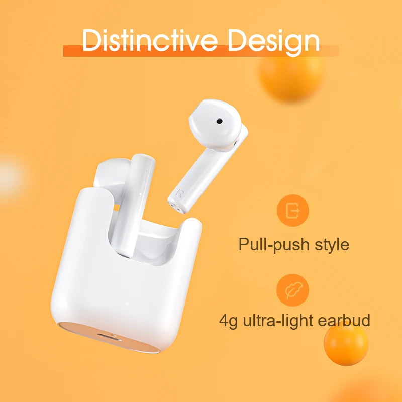 Photo Product QCY T12 Headphone Bluetooth 5.1 TWS faster stable connection low latency Ultra battery life Noise reduction AAC