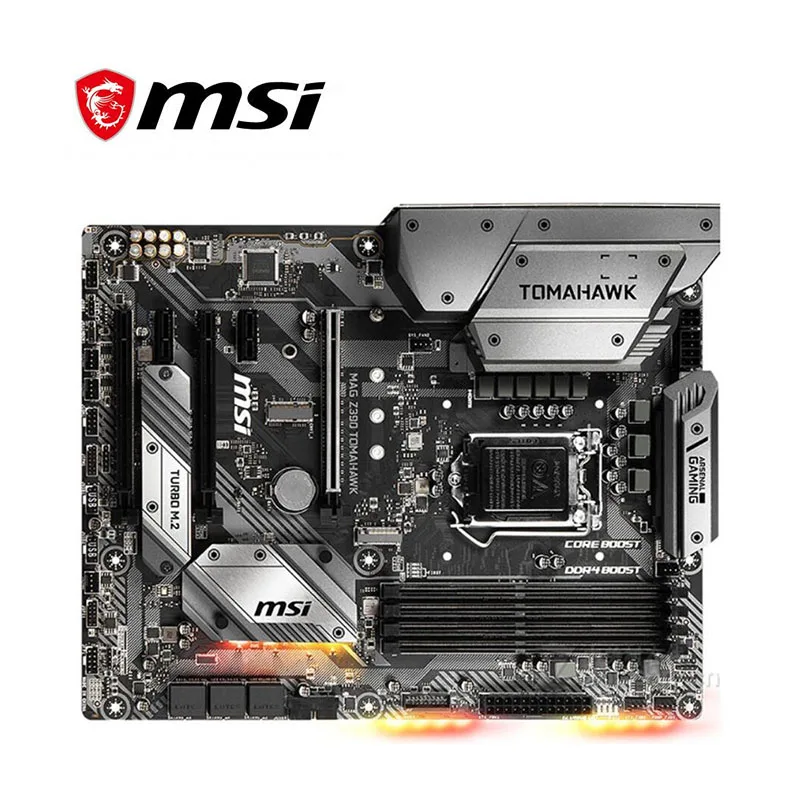 Материнская плата для MSI MAG Z390 TOMAHAWK LGA 1151 DDR4 Intel Z390M десктопная материнская SATA III USB3.0
