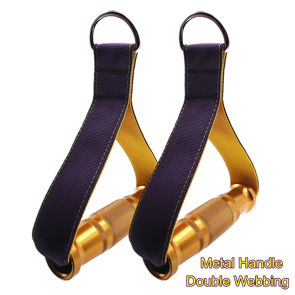 Adjustable Gym Handle Grips Fitness Strap Resistance Bands Exercise Handles For Cable Machines Attachment Home Gym Equipment
