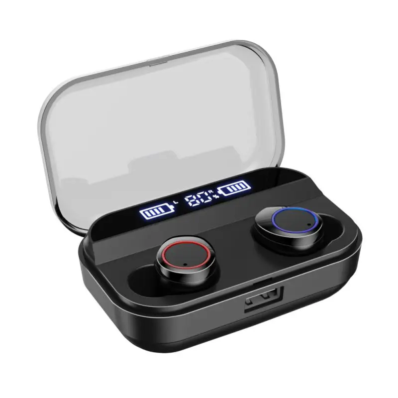 B Bluetooth 5,0 наушники Шум шумоподавления наушники-вкладыши наушники спортивные наушники с зарядный чехол - Цвет: B