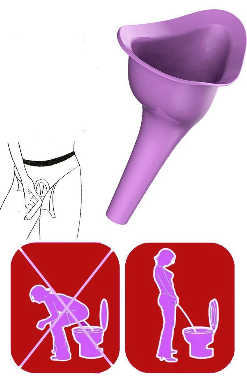 1pc Urination Silica gel Toilet Urine Device Portable Female Women Camping Travel stand up &amp pee Urinal toilet | Спорт и