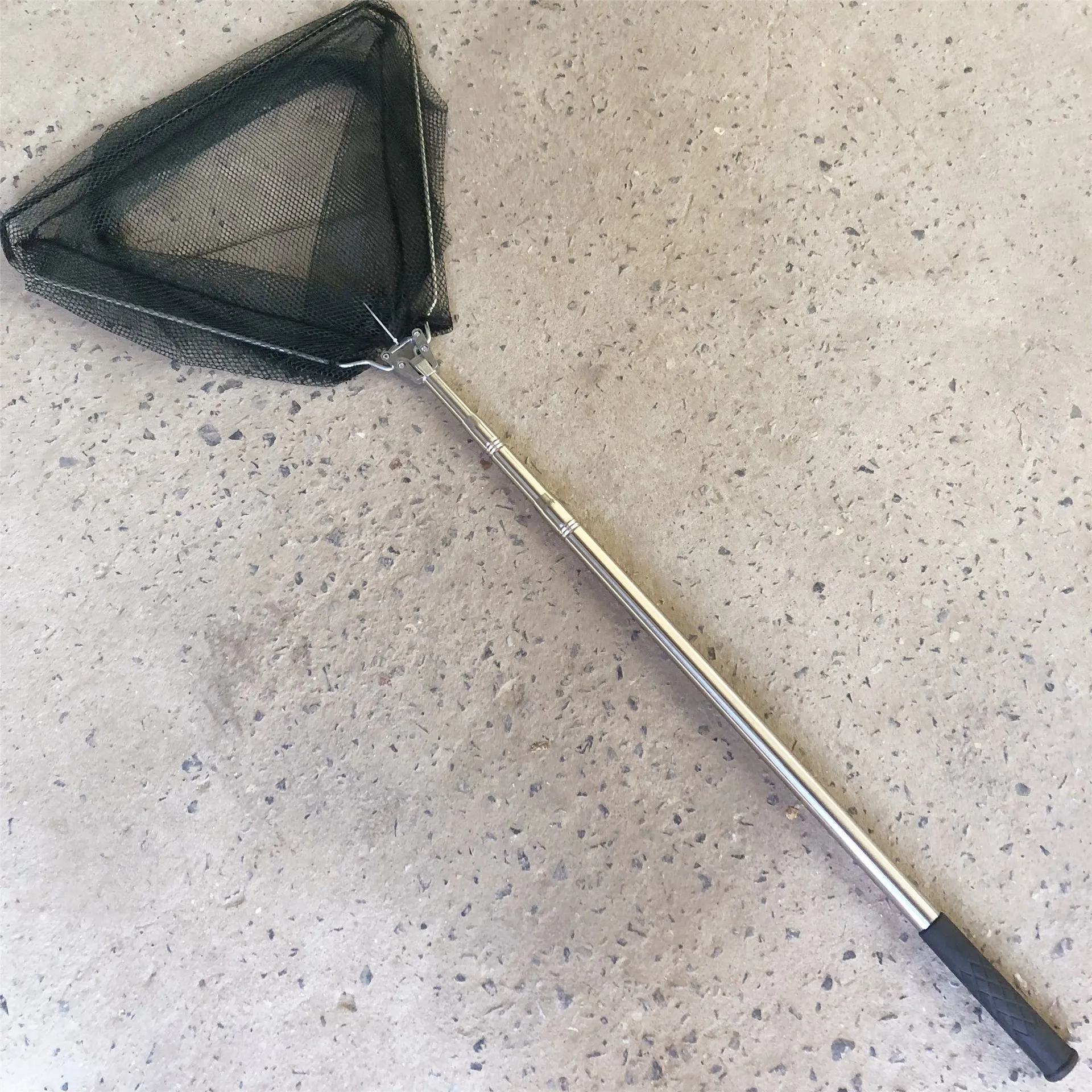 

Stainless Steel Embossed Triangle Folding Dip Net Holder Aluminium Alloy Dip Net Fishing Landing Net Head