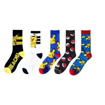 

Anime pikachu Socks Spring cotton sock Pokemon Cartoon Cotton 3D stocking Adult Child girl knitting Stockings Kawaii Gift Props