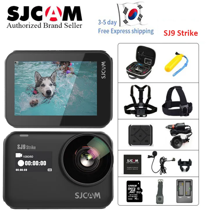 SJCAM SJ9Strike 4K 60fps Спортивная камера водонепроницаемая GYRO ips сенсорный экран 1300 мАч батарея WiFi Пульт дистанционного управления экшн DV