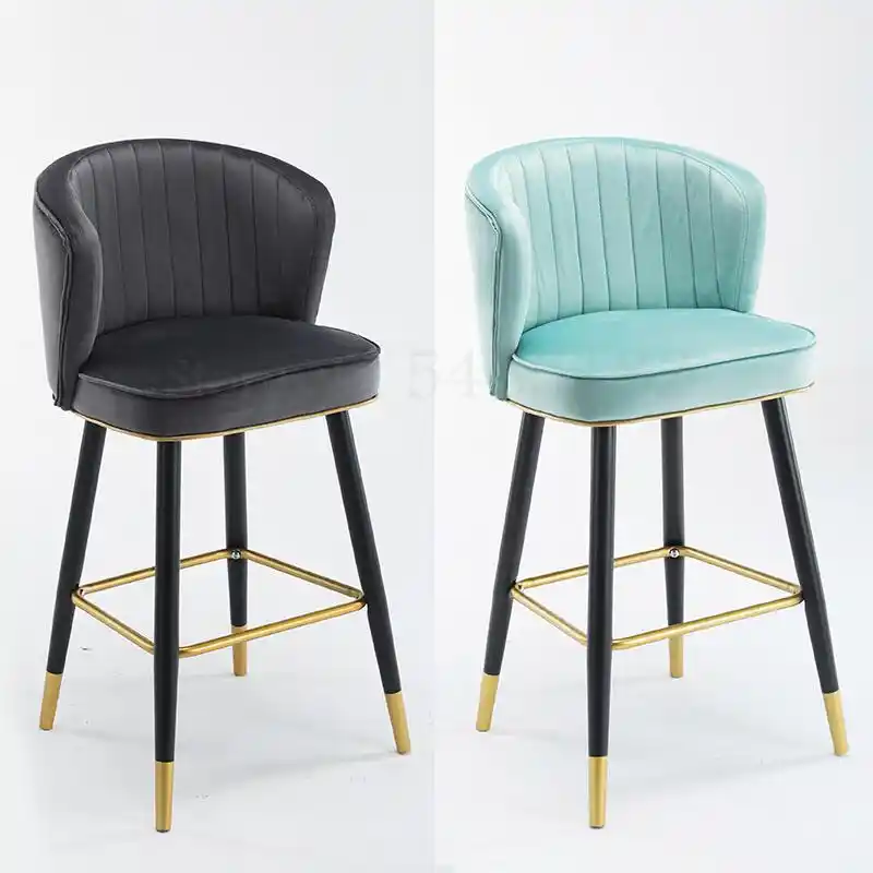 Bar Chair Light Luxury Postmodern Minimalist Hotel Front Desk High