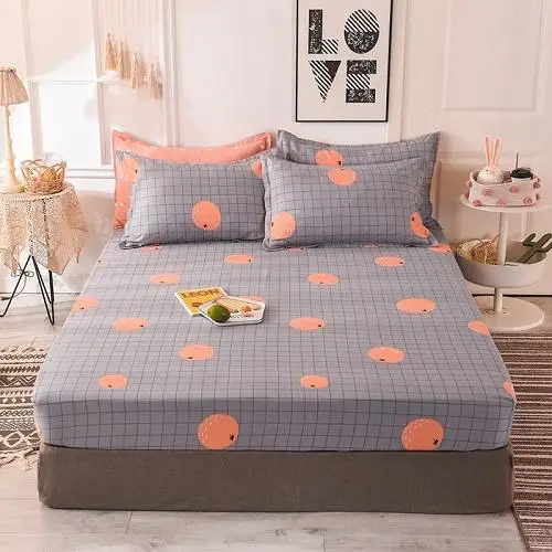 nuanchengtianxin 53 New Product 1pcs Cotton Printing bed mattress set with four corners and elastic band sheets - Цвет: nuanchengtianxin